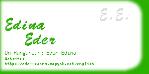 edina eder business card
